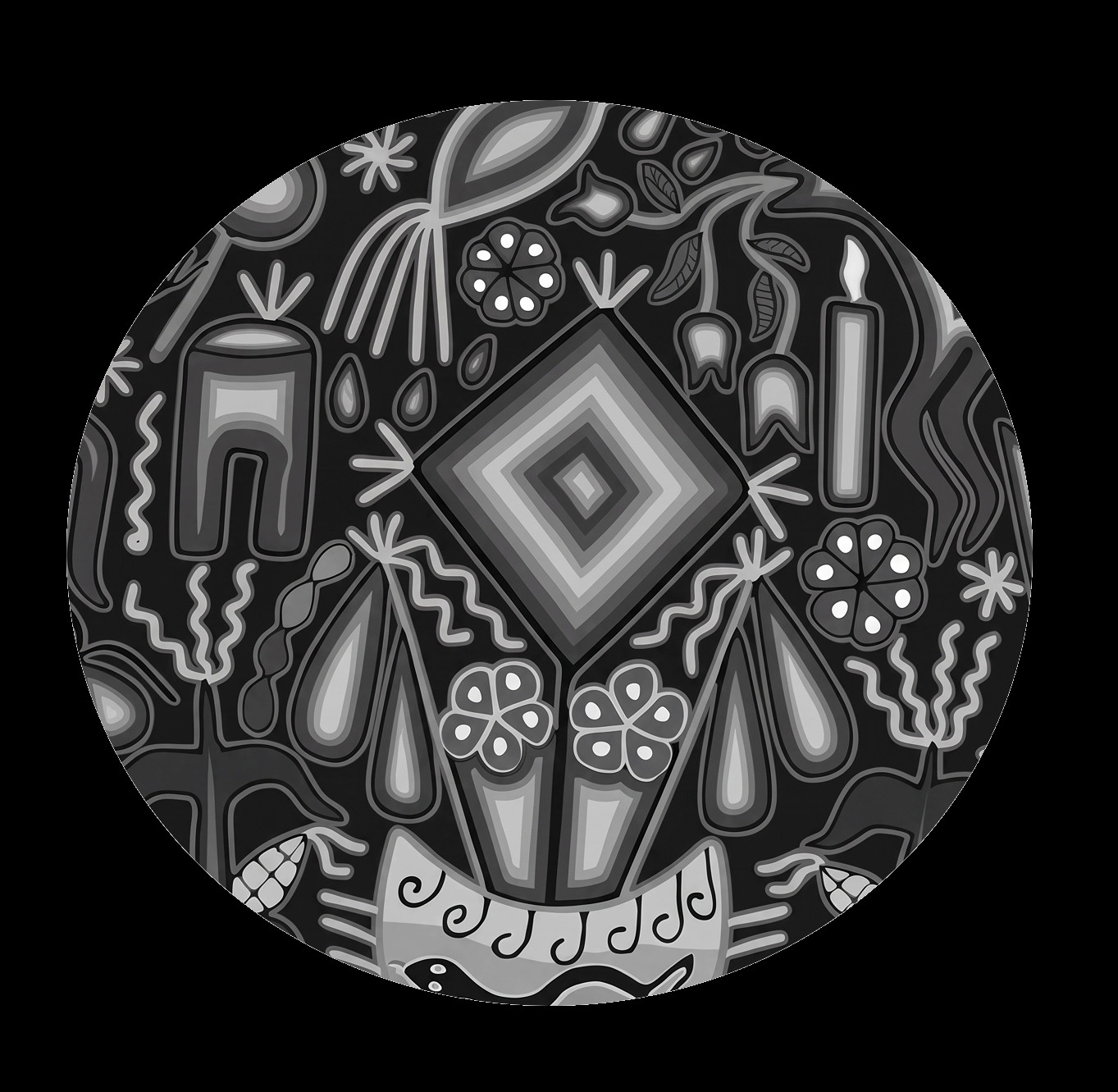 Sacred space altar with ceremonial pieces